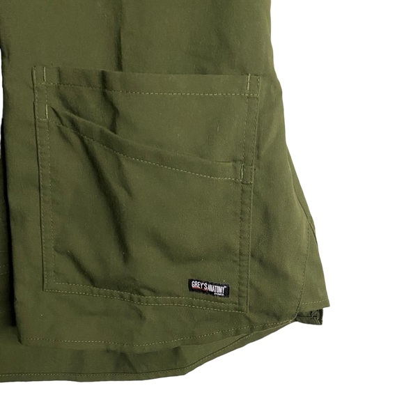 Grey's Anatomy Hunter Green Spandex Stretch Top - Picture 2 of 7